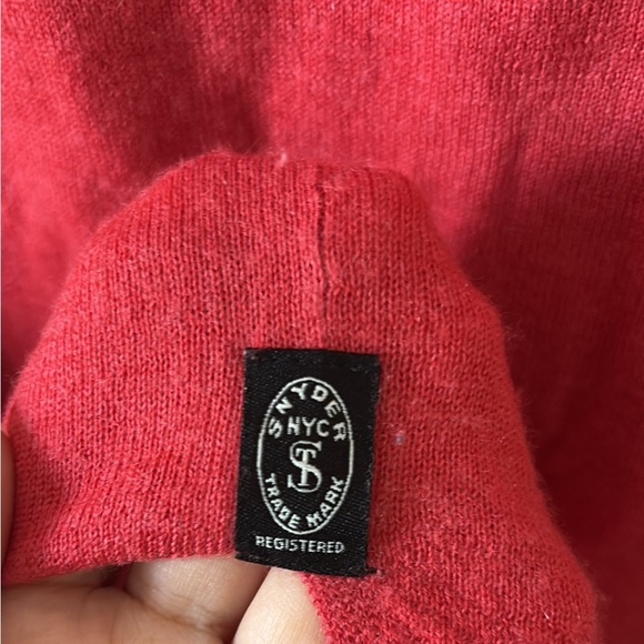 Todd Snyder Cashmere Pocket Tee Crewneck Sweater Size Medium Red Orange - Picture 4 of 5